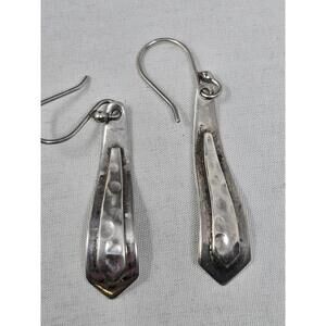 Vtg Signed ATI Mexico 925 Sterling Silver Dangle Earrings